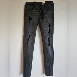 American Eagle Outfitters Black Distressed Jeans